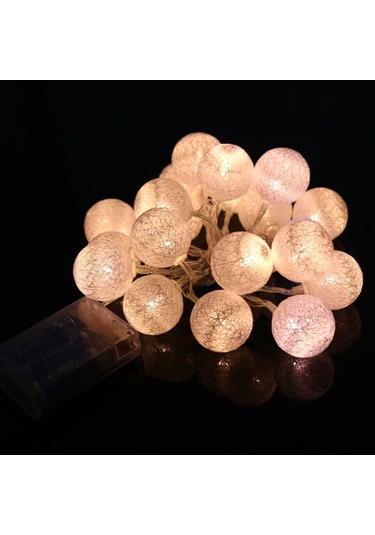 Yaozixa Halka Desenli 20 Led Işık Zinciri, Dışarıda/içeride Kullanım, Nikah/parti Dekorasyonu, Islak Ortamlara Dayanıklı, Sıcak Beyaz Işık Diğer