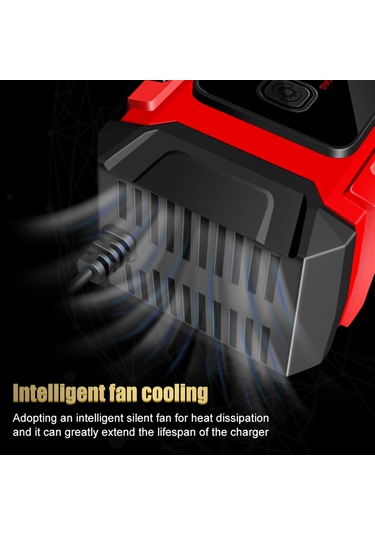 Vkemall E-fast 12v 6a Akıllı Akü Şarj Cihazı, Otomobil Motosiklet İçin Tam Otomatik, Pil Onarımı, Aşırı Şarj Korumalı, Kırmızı, Avrupa Standartı 100-240v