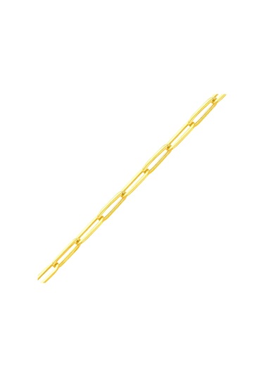 14 Ayar Paper Clip Altın Kolye-6627 Altın