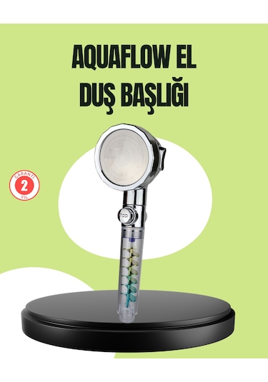 Basınçlı El Duşu Başlığı - Döner Pervaneli, Göz Kamaştıran Yağmur Etkisi