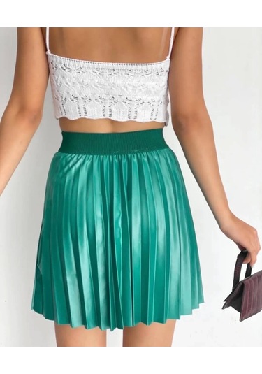 Lastikli Piliseli Lak Etek Yeşil S23901 Yeşil