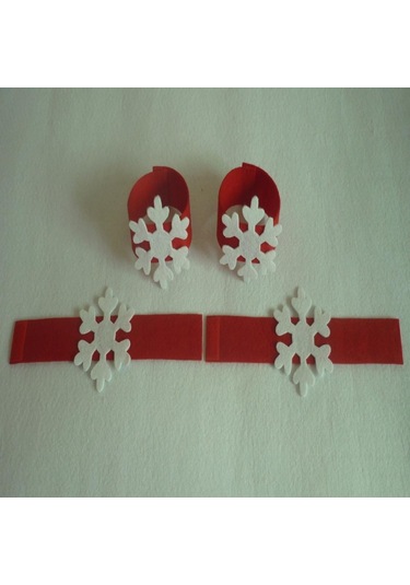 Suntek Magideal 4 Adet Doku Halkası Kar Tanesi Peçete Toka Ev Otel