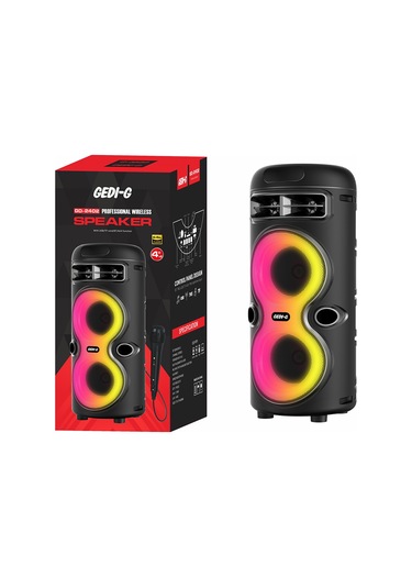 Her Yerde Eğlence Seninle: Çift Güçlü Bass Hoparlör, Fm Radyo, Kablosuz Karaoke Mikrofon, Rgb Işıklı