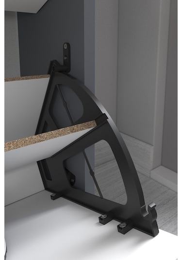 Bofigo Düşer Kapak Ayakkabılık Kayar Raflı Ayakkabılık 3 Bölmeli Ayakkabılık Melek Antrasit-Beyaz Bofigo Düşer Kapak Ayakkabılık Kayar Raflı Ayakkabılık 3 Bölmeli Ayakkabılık Melek Antrasit-Beyaz