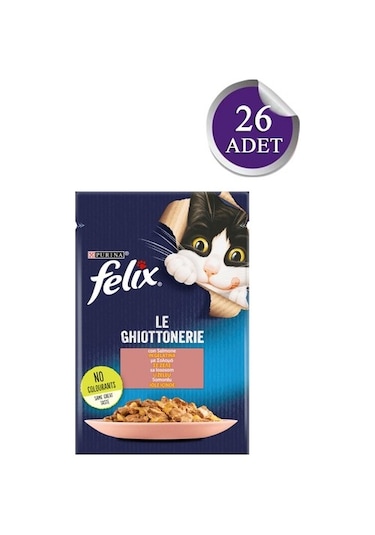 Purina Felix Pouch Somonlu Yetişkin Kedi Maması 26 x 85 G