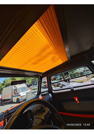 Citroen Ami Tavan Perdesi Xl Siyah Turuncu