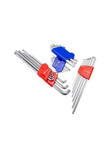 Pazly 7 Adet Hsd Hss-7 Uzun Top Uçlu Altıgen Anahtar Seti, Krom Vanadyum/s2 Çelik, Mekanik/otomobil/elektrikli Araba Bakımı