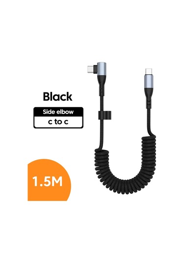 Crouch240w Araba Şarj Kablosu 1.5m Geri Çekilebilir Tip C Hızlı Şarj Iphone Uyumlu 15/16 Samsung Huawei Xiaomikahverengi1.5m