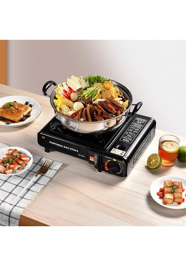 Jokmae Taşınabilir Kamp Ocağı: 2900w Ayarlanabilir Alev, Hafif Mutfak Ekipmanı, Siyah Çok Renkli