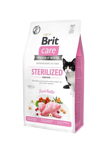 Brit Care Sterilised Sensitive Tavşanlı Yetişkin Kedi Maması 7 KG