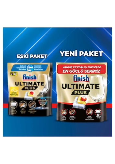 Finish Ultimate Plus Bulaşık Makinesi Deterjanı Kapsül Tablet Limon 60 Adet