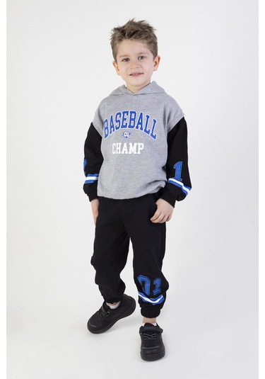 Harika Kids Erkek Çocuk Baseball Baskılı Örme Basic Eşofman Takımı 001