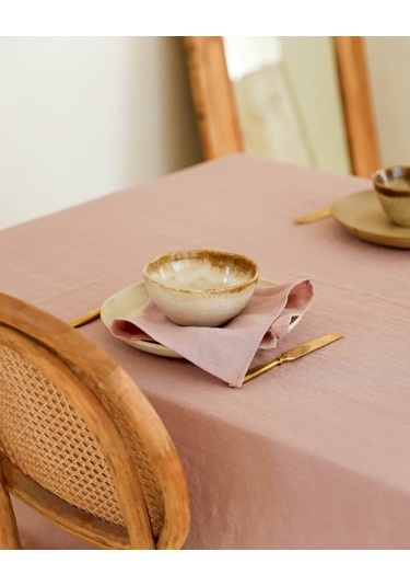 Keten Pastel Pembe Peçete Seti 2'li Pembe