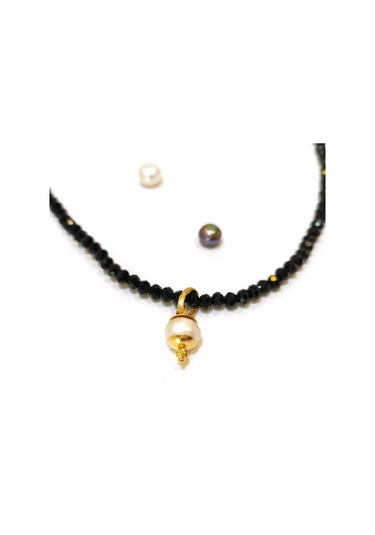 Altın Ürünler 9 MM Antik İnci Taşlı Kolye Ucu