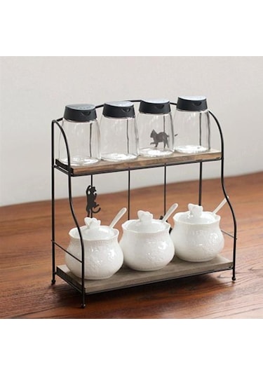 Narin Depolama Rafı Çift Katmanlı Raf Güzellik Tutucu Raf Kedi Metal Organizatör Ev Mutfak Banyo İçin Depolama Tutucular & Amp Raflar 3