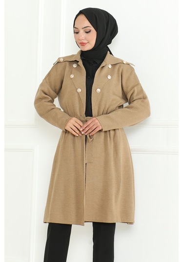 Beylem Beli Lastikli Triko Kap 1193 - Vizon