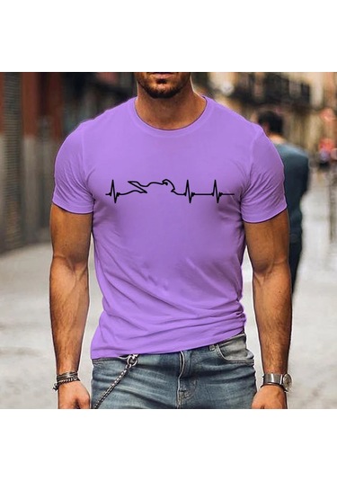 Snapbuy Erkekler İçin Dağ Motosiklet Kalp Atışı Tshirt - Komik Açık Macera T-shirt Kısa Kollu Gömlekmultı Multı