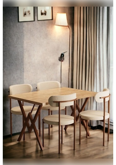 Haliç 4 Kişilik Mutfak Masa Takımı Atlantik Çam-krem-kahve Haliç 4 Kişilik Mutfak Masa Takımı Atlantik Çam-krem-kahve