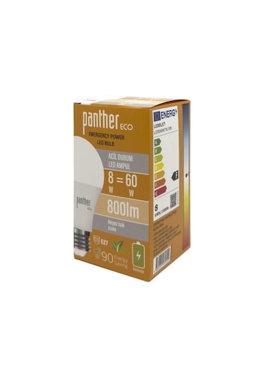 Panther Eco 8w Acil Durum Şarjlı Led Ampul 2 Adet