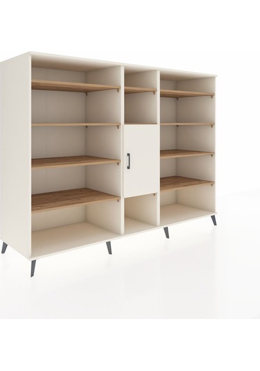 Kronos Dolap 12 Raflı Tek Kapaklı 220x59x163 Aytaşı-aytaşı/çam Aytaşı-aytaşı/çam