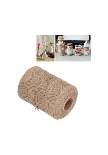 Xindoker 300 Metre 2mm Doğal Jüt İpi - Çift Katlı, Güçlü - Bahçe Bitkileri Bağlama, El Sanatları, Dekorasyon Kullanıma Uygun