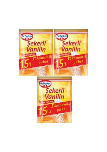 Şekerli Vanilin 15'li 75 Gr 3 Adet