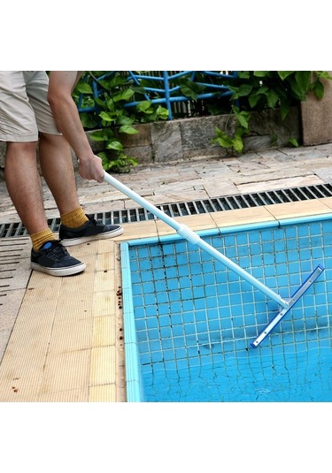 Fortunelane 18 İnç Alüminyum Gövde Fırçası, Dayanıklı Saplı, Havuz Duvarı Ve Zeminde Korozif Özellikli Temizlik Aracı