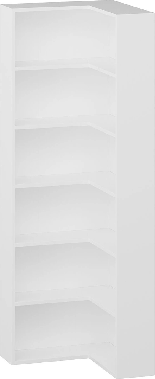 Adel 5 Raflı Köşe Kitaplık - Beyaz Beyaz