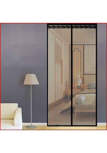 Teltree Manyetik Sineklik Perde, Kolay Kurulumlu, Sivrisineklere Karşı Etkili, Polyester Malzeme, 82x32 İnç, Çift Taraflı Yapışkan Bantlı, Kapı Ve Pencere İçin. Kahve