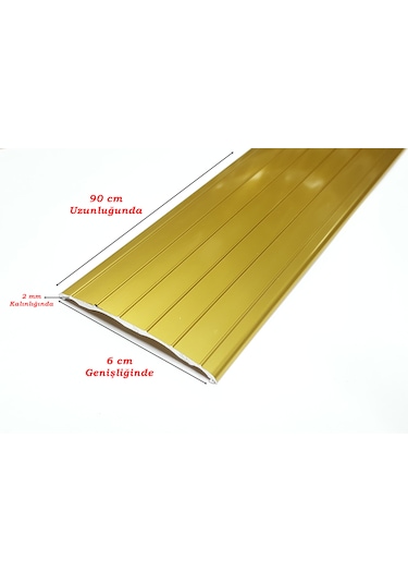 Alüminyum Kapı Eşik Profili Parke Profili Sarı 6 CM x 90 CM