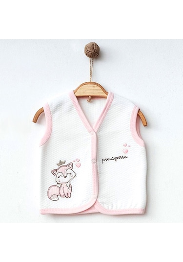 Ekebaby Lamia Lüks Kapitone Bebek Yeleği 44117 Pembe