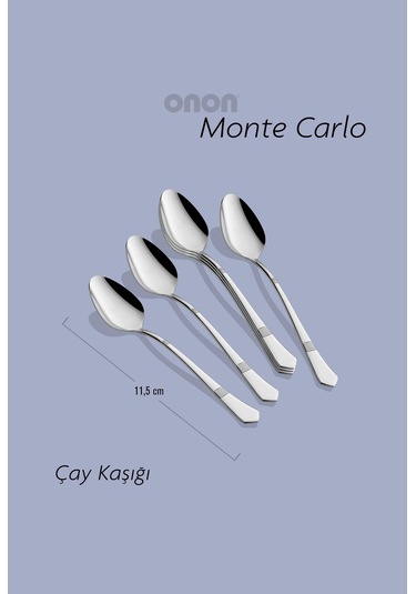 Onon Montecarlo 6 Adet Çay Kaşık Takımı