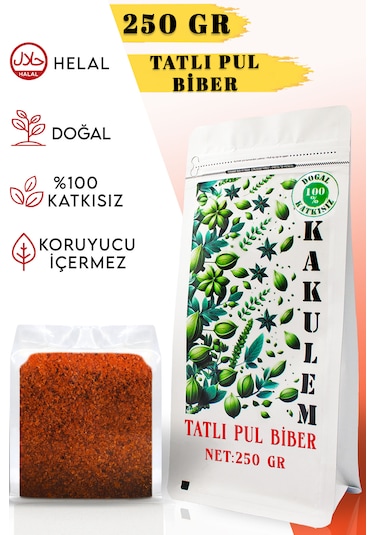 Kakulem Güneşte Kurutulmuş Tatlı Pul Biber 250 G
