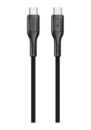 Knit 60W Hızlı Şarj Destekli Type-C To Type-C Şarj Ve Data Aktarım Kablosu 1 Metre Siyah