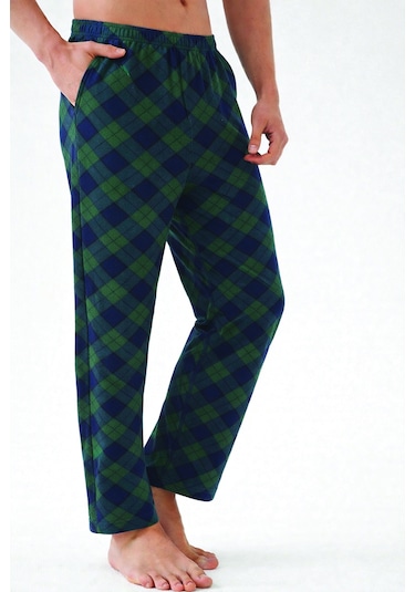 Erkek Pamuklu 2'li Tek Alt Pijama Ke10001 Lacivert