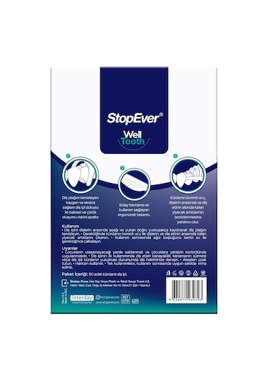 Stopever Well Tooth Kürdanlı Diş İpi & Nane Ferahlığı 6 x 50'li