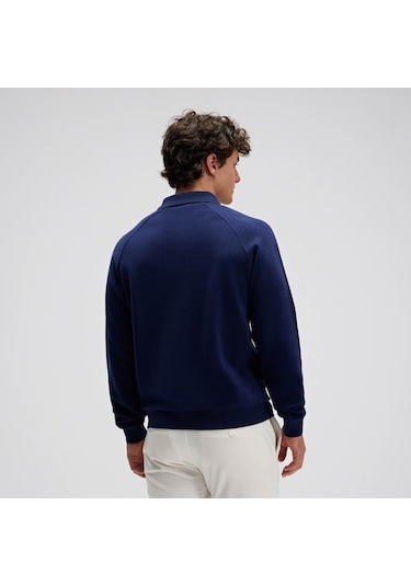 Ellesse Em633-nv Polo Yaka Erkek Sweatshirt - Lacivert Lacivert