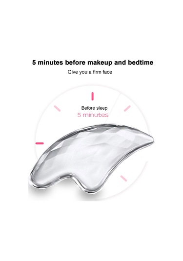 Youtek Yüz Güzellik Gua Sha Aleti: Akrilik Reçine, Transparent, Lenf Drenajı, V-yüz Şekillendirme, Masaj Ve Tıraşlama Şeffaf