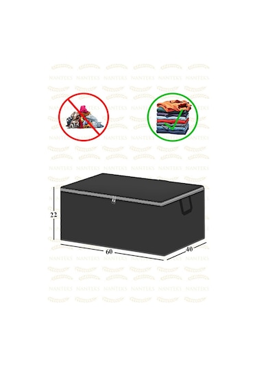 Adarya Home Baza Altı Çekyat Tipi Hurç 8 Adet 60 x 40 x 22 Gri