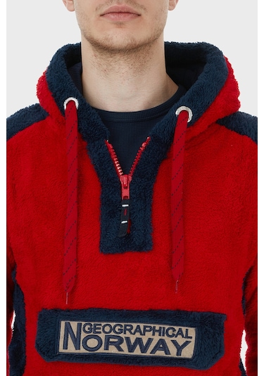 Norway Geographical Erkek Sweat Gymclasssherco Kırmızı Kırmızı