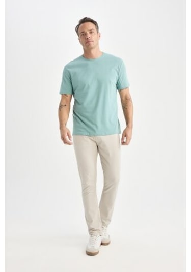 DeFacto New Regular Fit Bisiklet Yaka Basic Düz Kısa Kollu Tişört E1091AXNSGN382