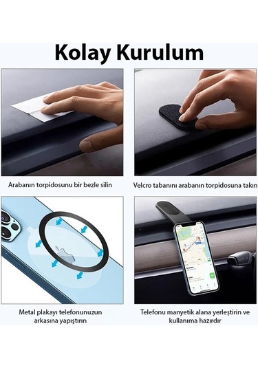 Ally Wh-160 Araç Torpido Üstü Katlanabilir Manyetik Kablosuz Şar