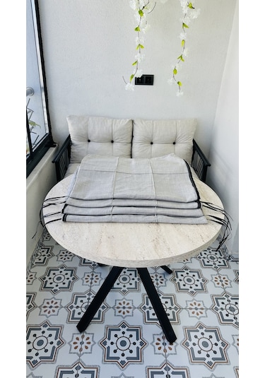 Bahçe Balkon Takımı Minder Kılıfı 1 Adet Açık Gri