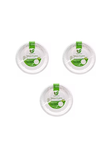 Roll-up Nature Ekolojik Karton Kağıt Tek Kullanımlık Tabak - 26 Cm. - 50 Adetlik 3 Paket