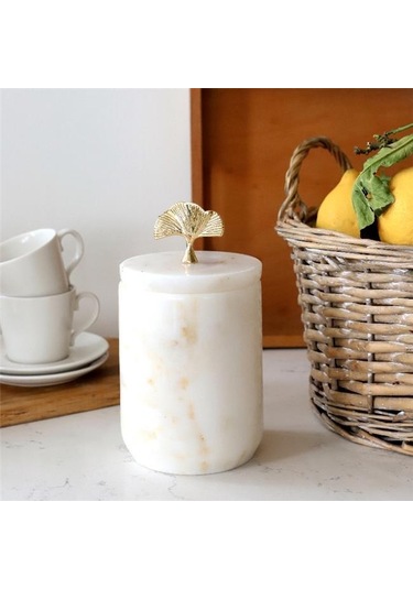 Akayev Mermer Beyaz Ginkgo Baharatlık