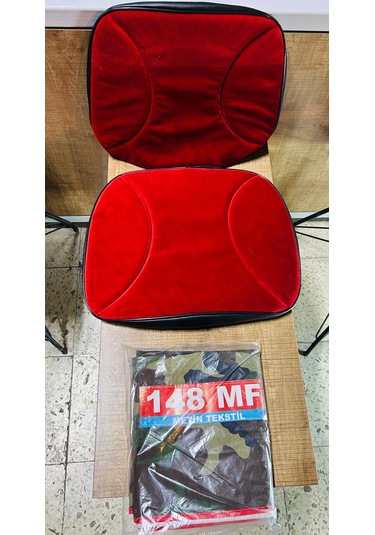 Massey Ferguson 148 Asgari Branda Ve Düz Kırmızı Koltuk Kılıfı Takım