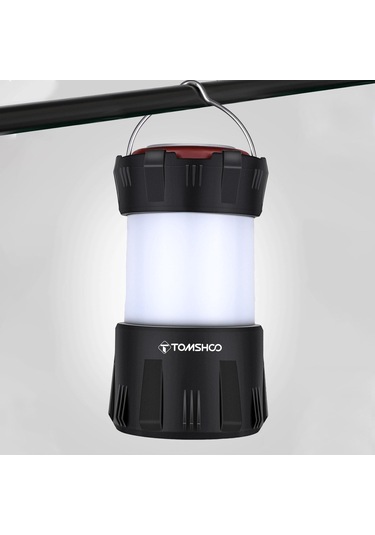 Tomshoo Led Kamp Feneri Tip C Şarj Edilebilir Kamp Işığı Suya Dayanıklı Taşınabilir Çadır Işığı Siyah