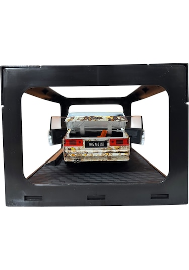 1:24 Metal Model Koleksiyon Araba Bmw M3 Paslı Görünümlü 19 Cm Döner Ön Tekerler