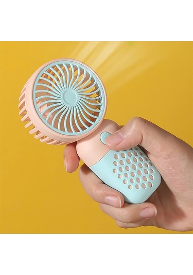 Mini El Tipi Vantilatör. 6.3x4.4x12.8cm Sarı