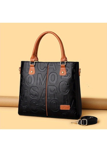 Bayan İçin Trendy Harf Kabartmalı Çanta